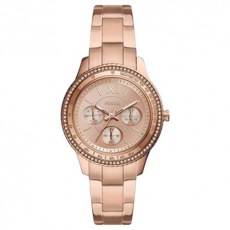 Reloj Casual Para Dama Fossil Análogo Oro-Rosa ES5106