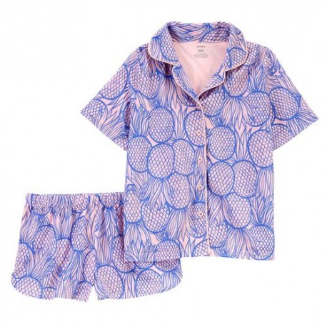 Pijama Corta Niña Carters Azul 3O828510