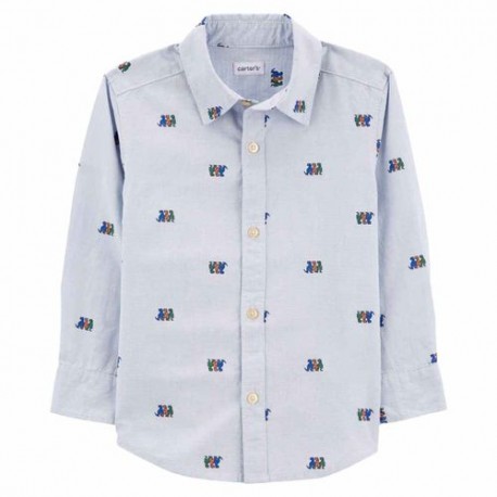 Camisa Manga Larga Para Niño Carters Azul 2N953810
