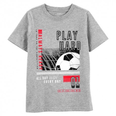 Playera Casual Manga Corta Niño Carters Gris 3O959510