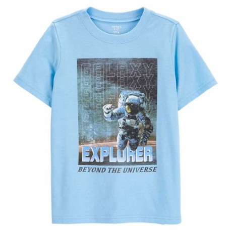 Playera Casual Manga Corta Niño Carters Azul 3O893210