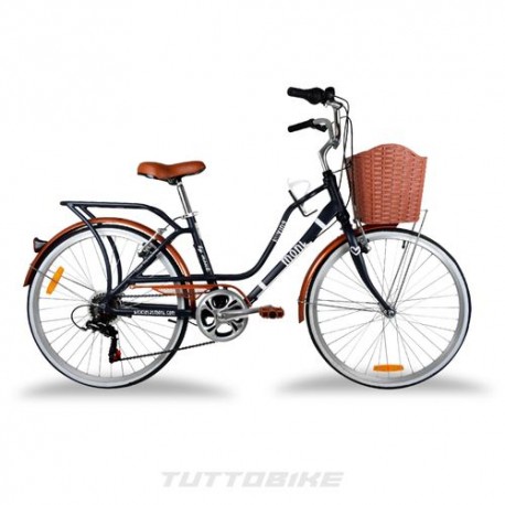 Bicicleta Monk Urbana Rodada 24 7 Velocidades Negro Loving