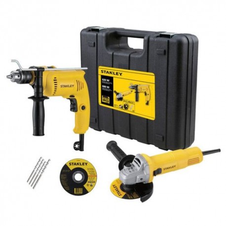 Combo De Taladro y Esmeriladora Stanley Amarillo Shg6620Ka-B3